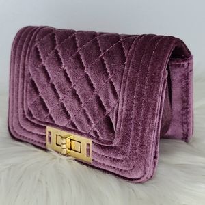 Olivia Miller velvet flap tiny clutch bag